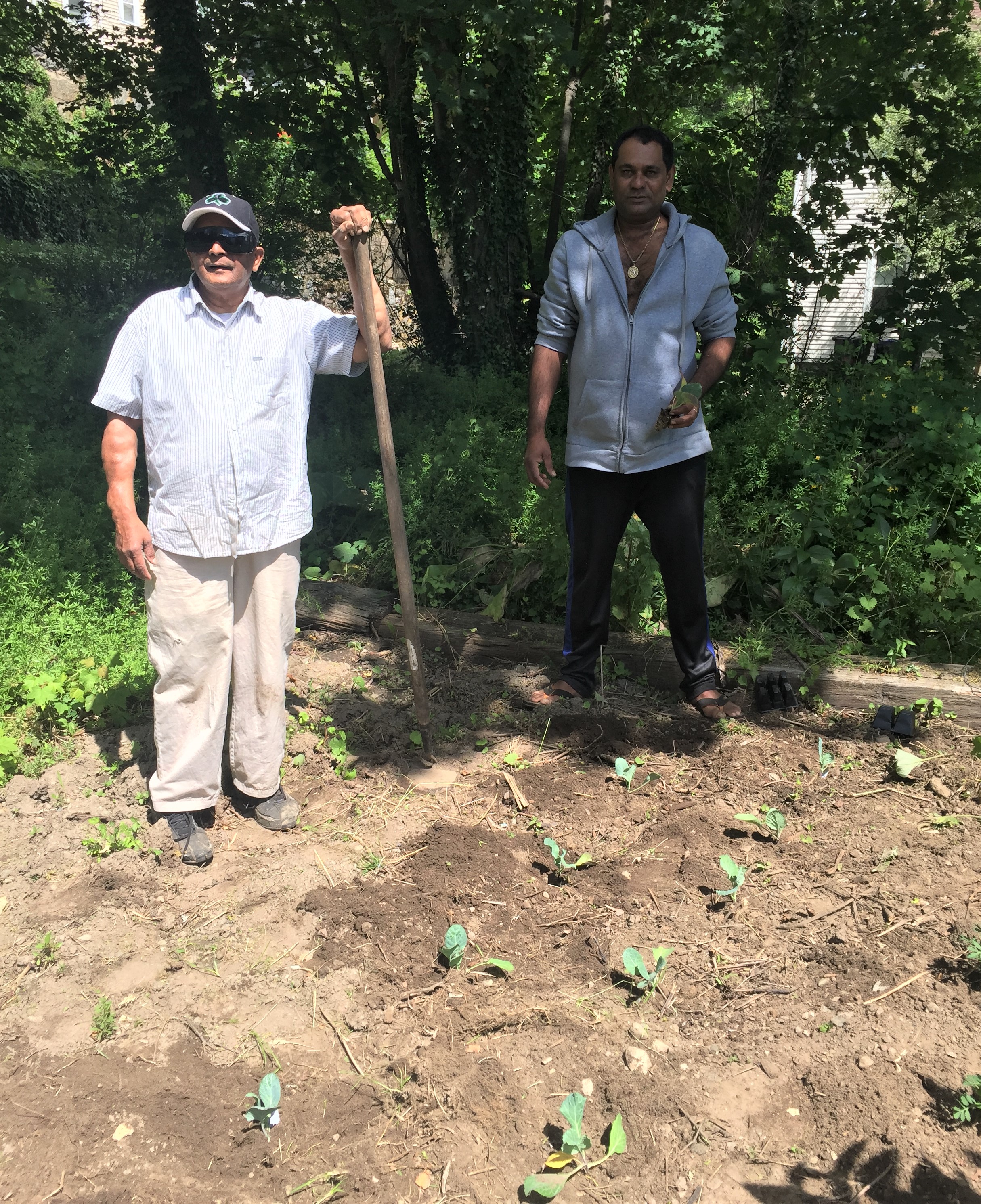 Former gardener, Sherron, and his son